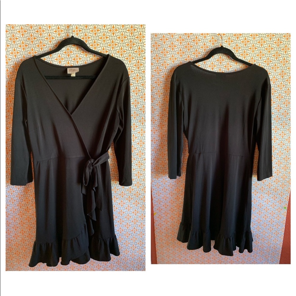 Beige by eci Wrap Look Dress